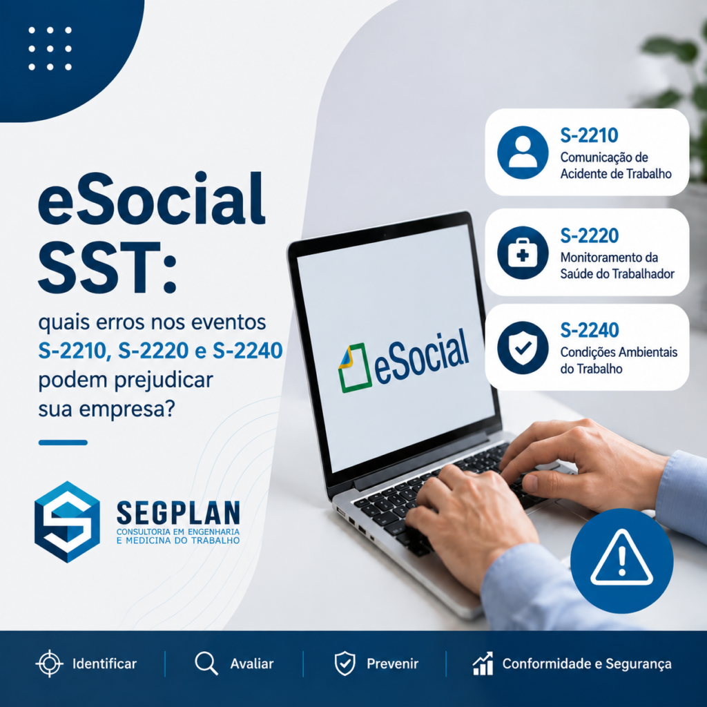 eSocial SST: quais erros nos eventos S-2210, S-2220 e S-2240 podem prejudicar sua empresa?