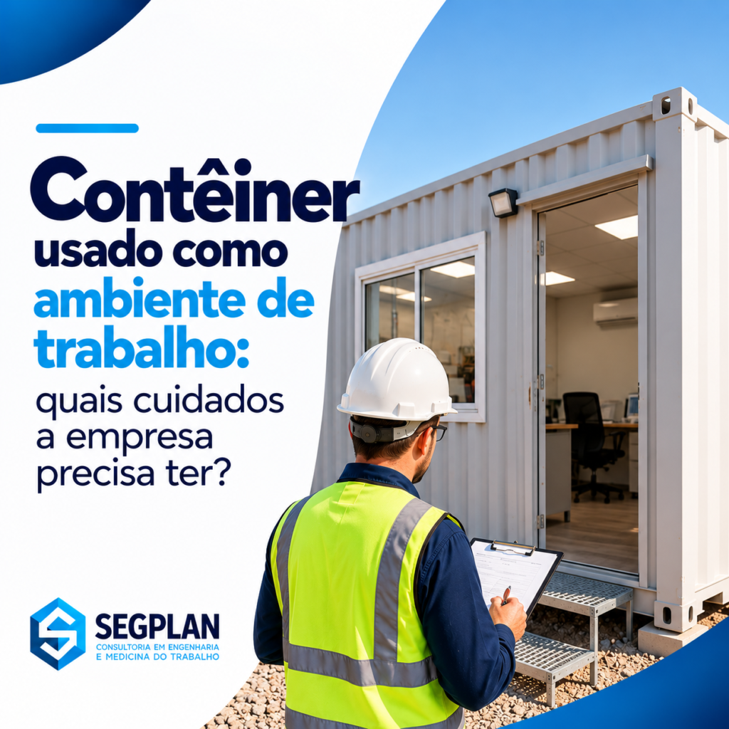 Contêiner usado como ambiente de trabalho: quais cuidados a empresa precisa ter?